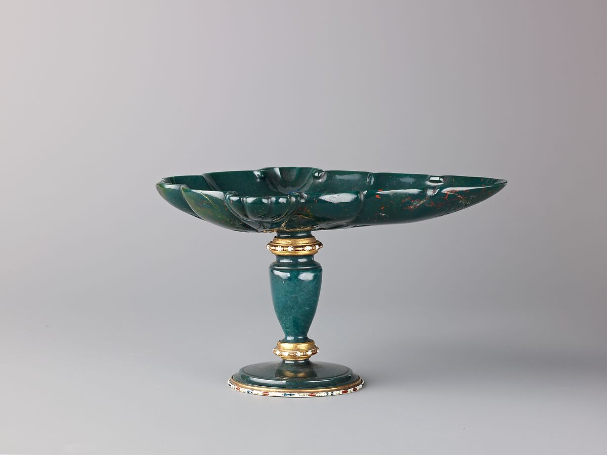 Tazza, Bloodstone, gold, and enamel., probably Italian, Milan 