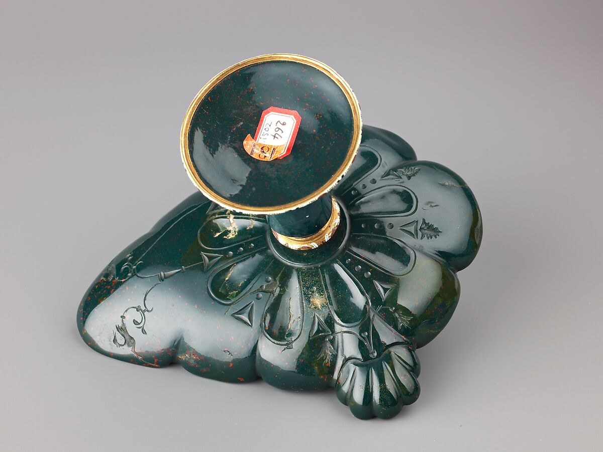 Tazza, Bloodstone, gold, and enamel., probably Italian, Milan