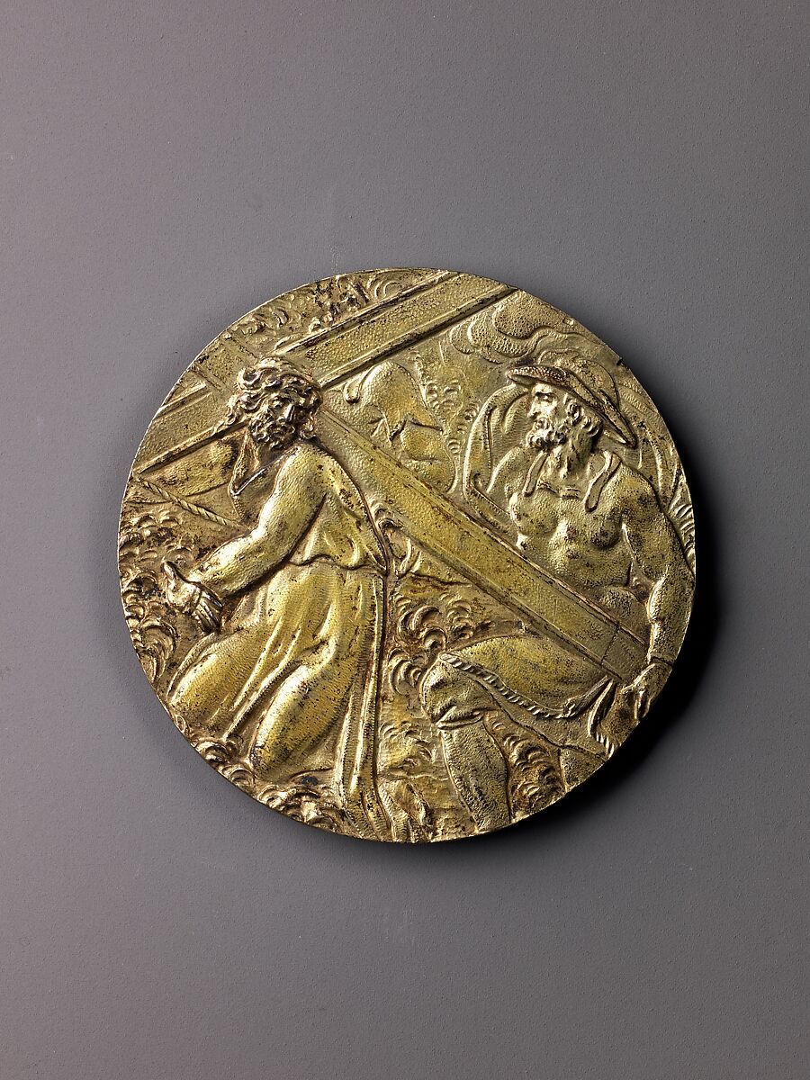 Christ Carrying the Cross, Hans Andreas Anthoni (active 1616–50)  , Augsburg, Gilt-silver electrotype., German, Augsburg 