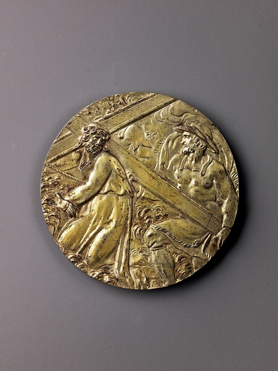 Christ Carrying the Cross, Hans Andreas Anthoni (active 1616–50)  , Augsburg, Gilt-silver electrotype., German, Augsburg