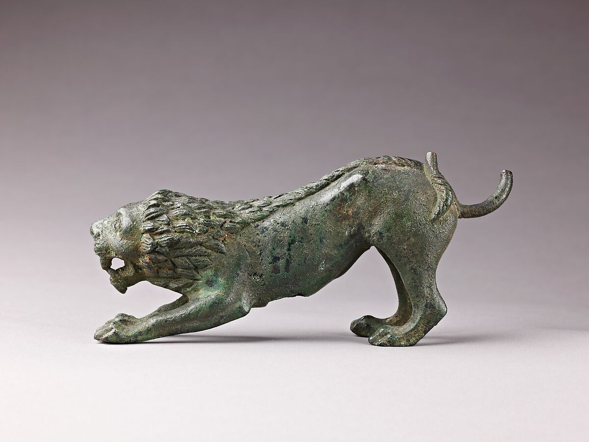 Crouching Lion, Bronze, Early or middle Roman Republican, probably Etruria 