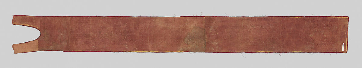 Two Orphrey Sections made into a Hanging or Cover, Silk; metal; hemp plain weave, Spanish