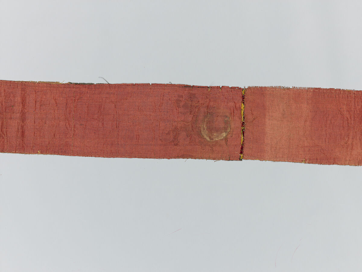 Four fragments of Orphrey Bands Made into a Panel, Silk; metal; paper;linen, Spanish