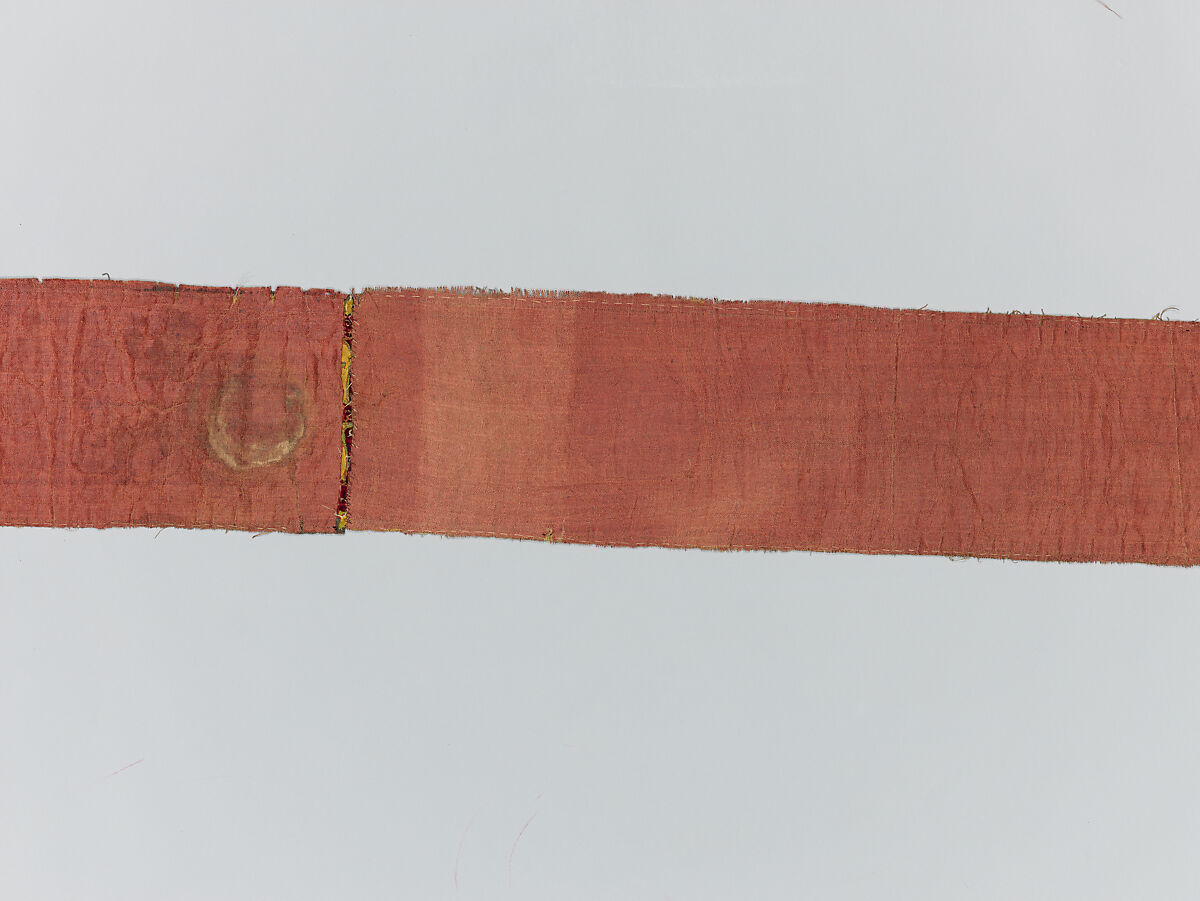 Four fragments of Orphrey Bands Made into a Panel, Silk; metal; paper;linen, Spanish
