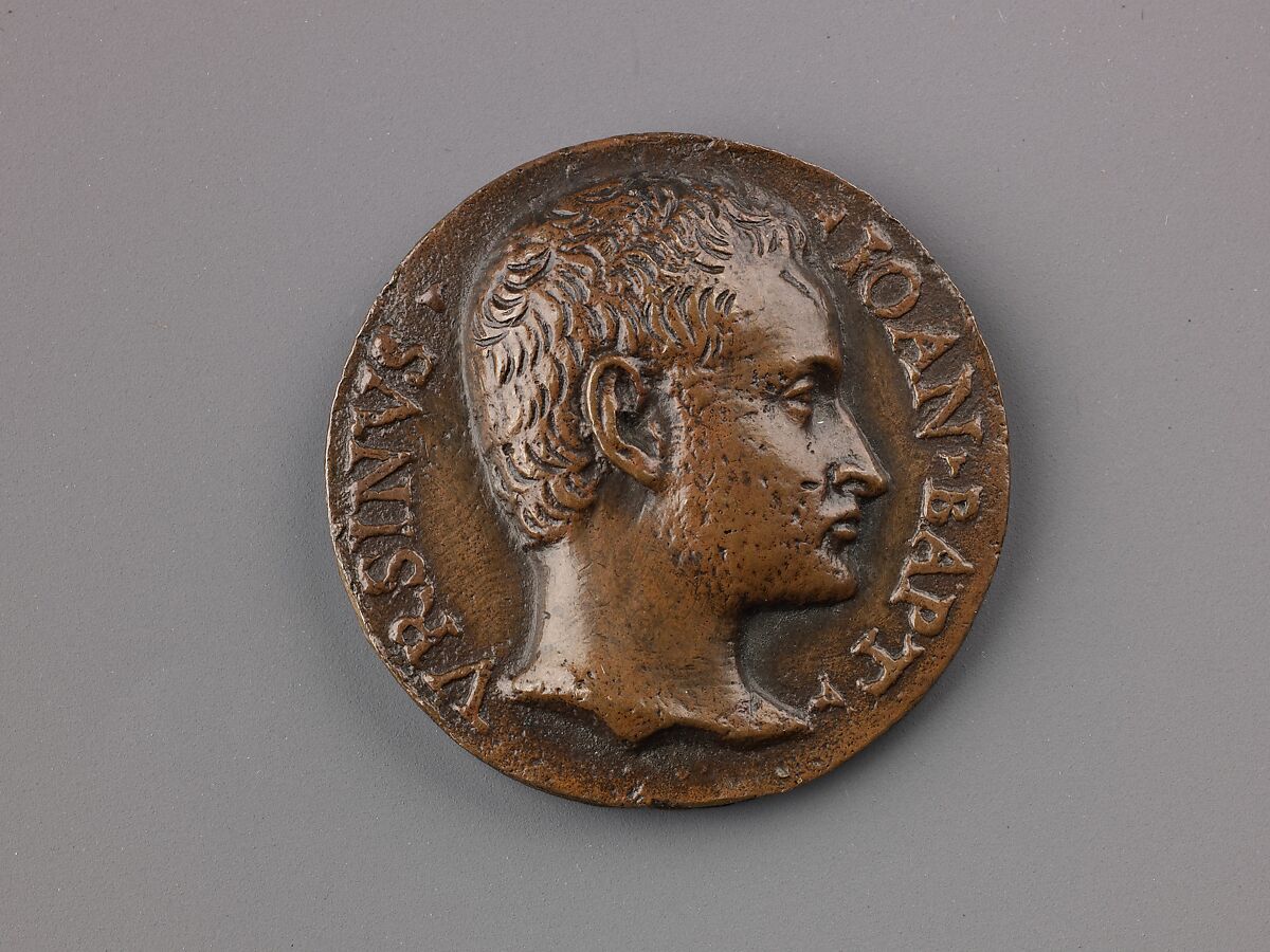 Medal:  Bust of Gianbattista Orsini, Bronze (Copper alloy with warm brown
patina)., Italian, Rome 