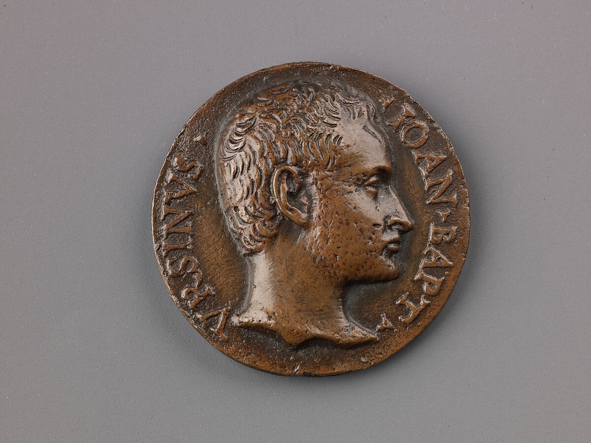 Medal:  Bust of Gianbattista Orsini, Bronze (Copper alloy with warm brown
patina)., Italian, Rome