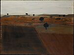 Landscape with Hills, Fields, and Trees, Attributed to Cristóbal Ruiz, Oil on wood, Spanish
