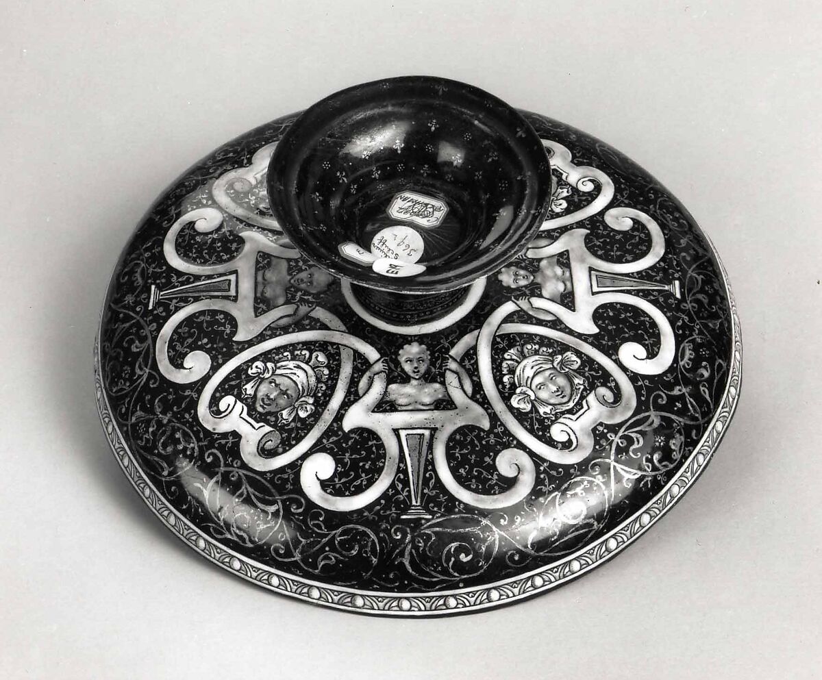 Christ and the Woman of Samaria, Suzanne de Court (French, active 1575–1625), Painted enamel on copper, partly gilt