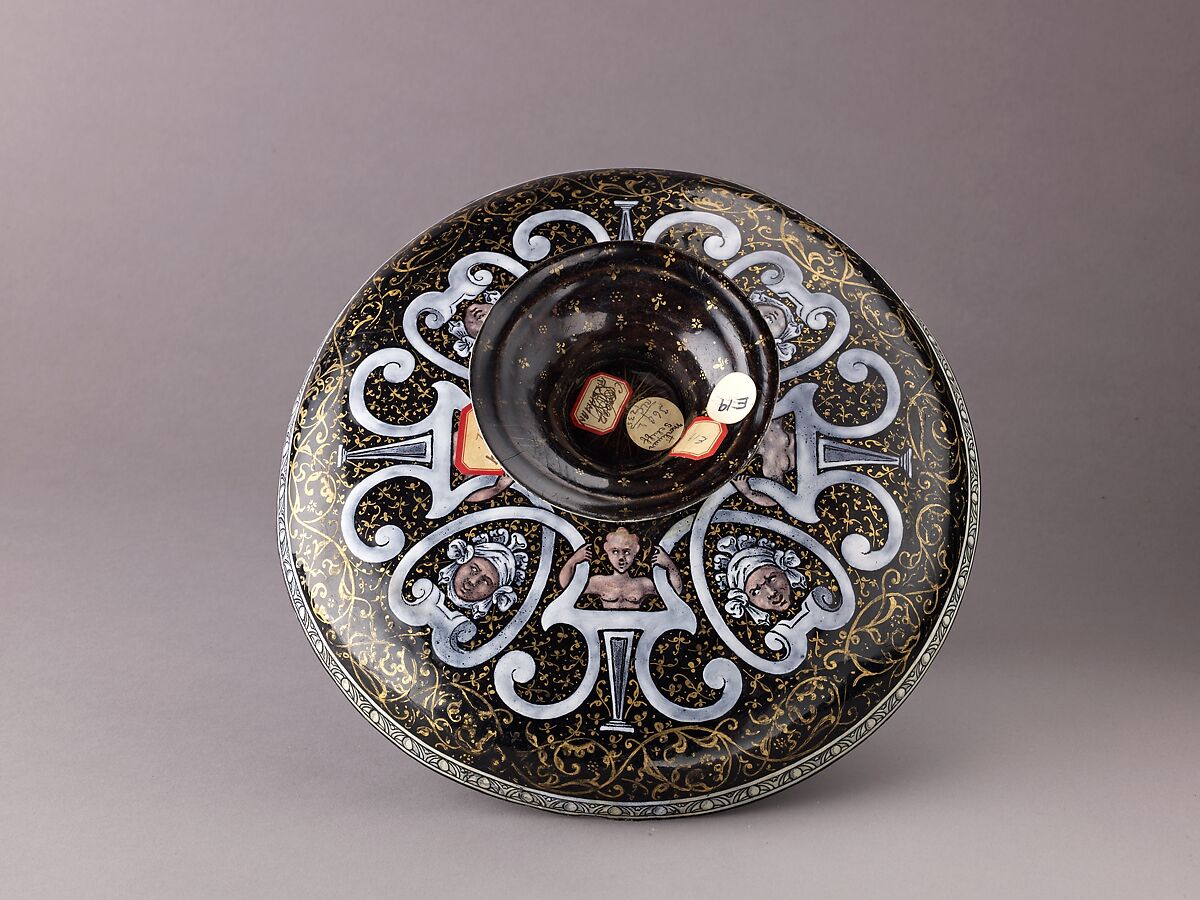 Christ and the Woman of Samaria, Suzanne de Court (French, active 1575–1625), Painted enamel on copper, partly gilt