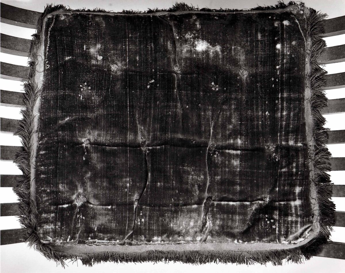 Folding armchair (sedia a Savonarola type), Walnut, partly turned and carved; green velvet., Italian