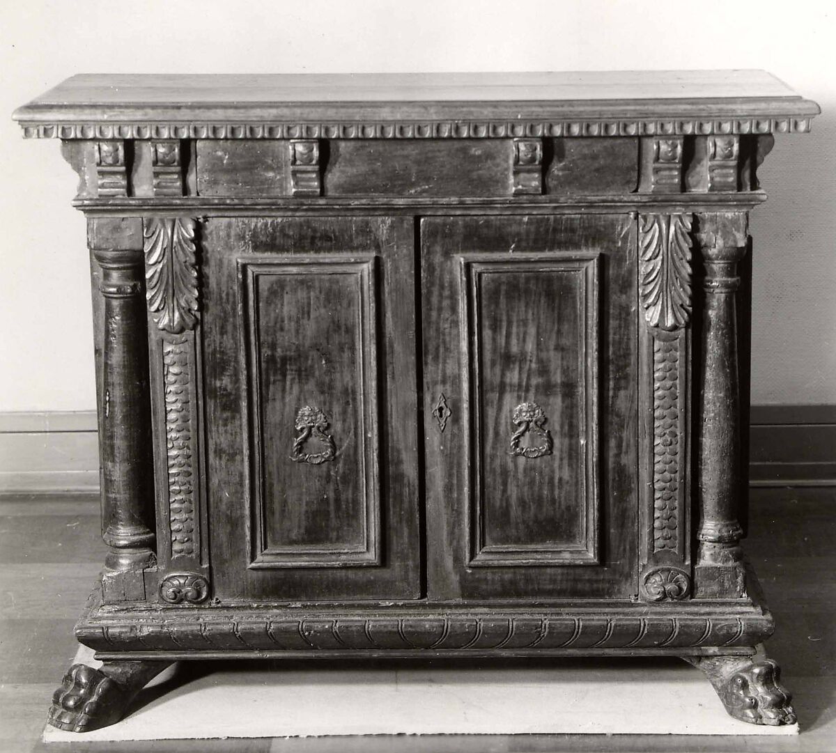 Cabinet (credenza), Walnut, iron, bronze., Italian