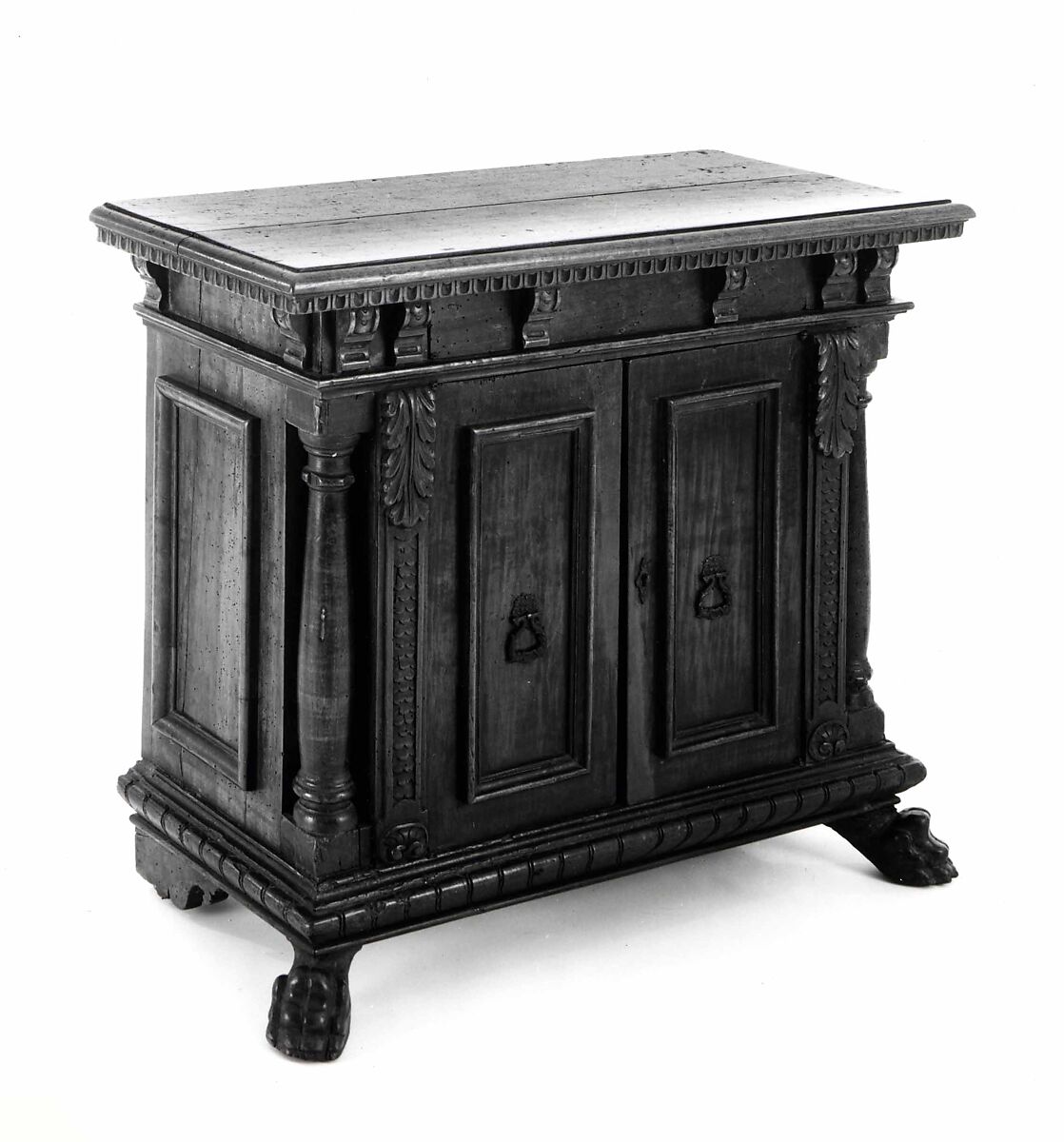 Cabinet (credenza), Walnut, iron, bronze., Italian