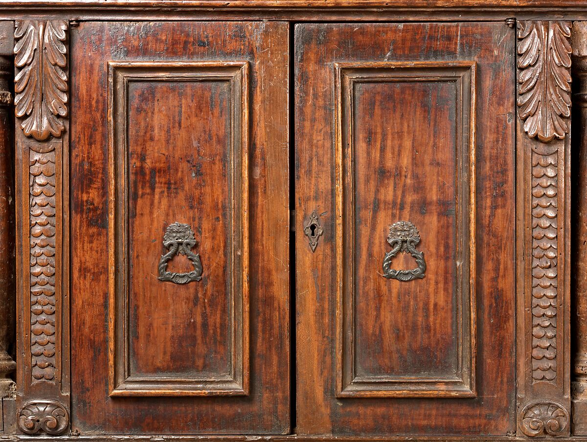 Cabinet (credenza), Walnut, iron, bronze., Italian
