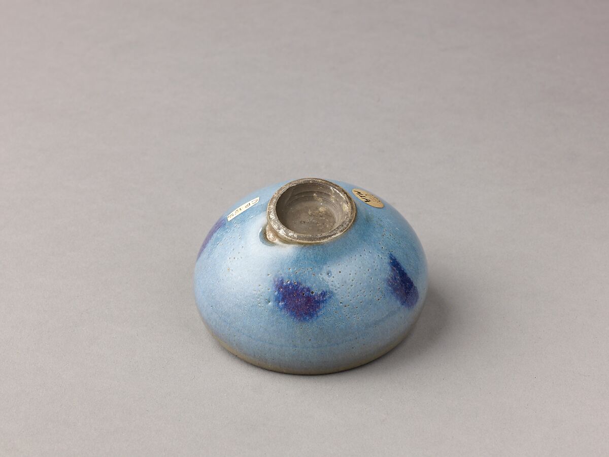 Small bowl, Jun ware, Chinese  , Jin/Yuan Dynasty, Stoneware with splashed blue glaze., Chinese