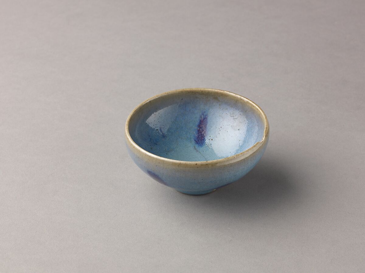 Small bowl, Jun ware, Chinese  , Jin/Yuan Dynasty, Stoneware with splashed blue glaze., Chinese 