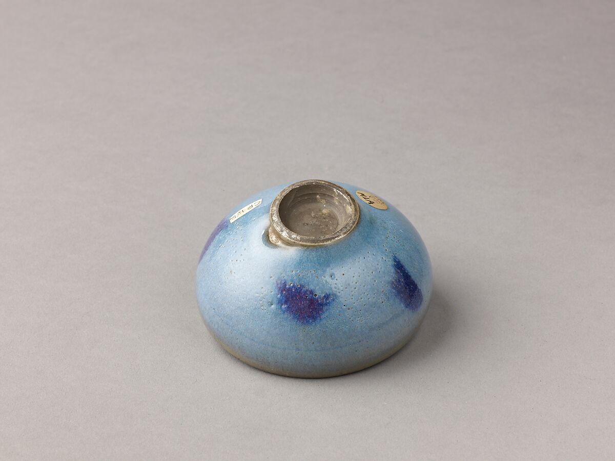 Small bowl, Jun ware, Chinese  , Jin/Yuan Dynasty, Stoneware with splashed blue glaze., Chinese