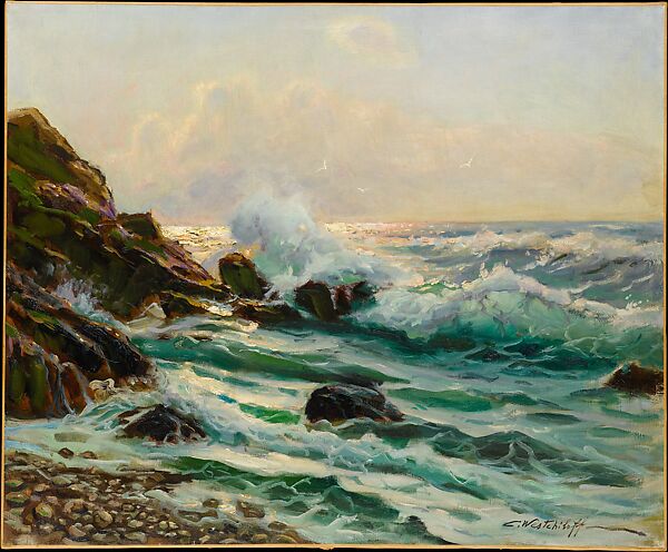 Maine Seascape, Constantin Alexandrovitch Westchiloff (Russian, St. Petersburg 1877–1945 New York State), Oil on canvas