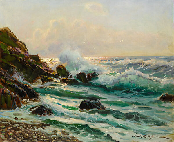 Maine Seascape, Constantin Alexandrovitch Westchiloff (Russian, St. Petersburg 1877–1945 New York State), Oil on canvas 