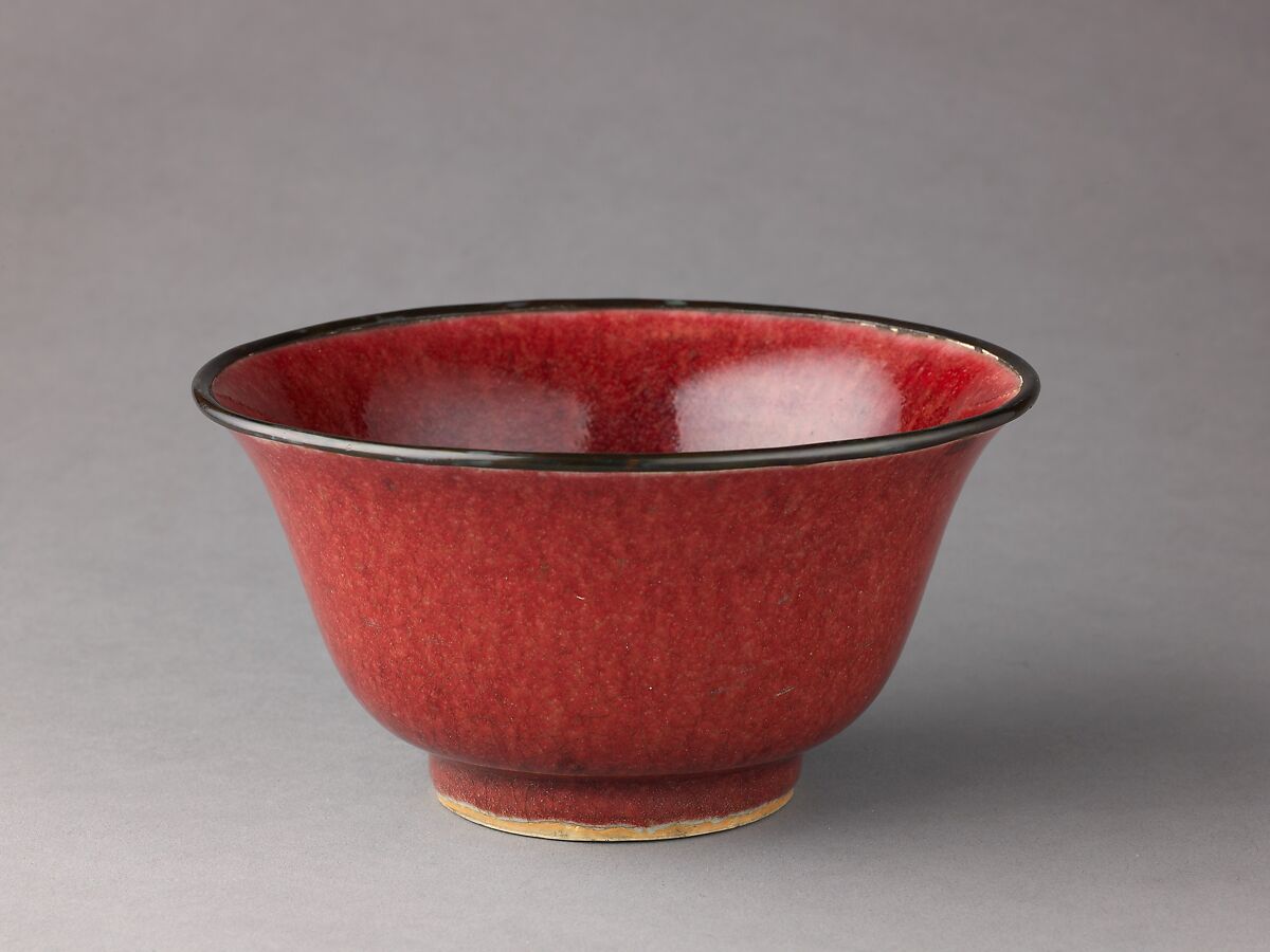 Bowl, Chinese  , Qing Dynasty, Porcelain with Sang de Boeuf glaze., Chinese 