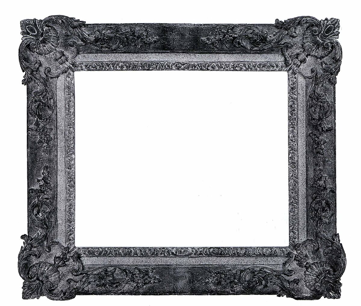 Louis XIV-style frame, Pine. Carved, gilt; thin orange bole., British 