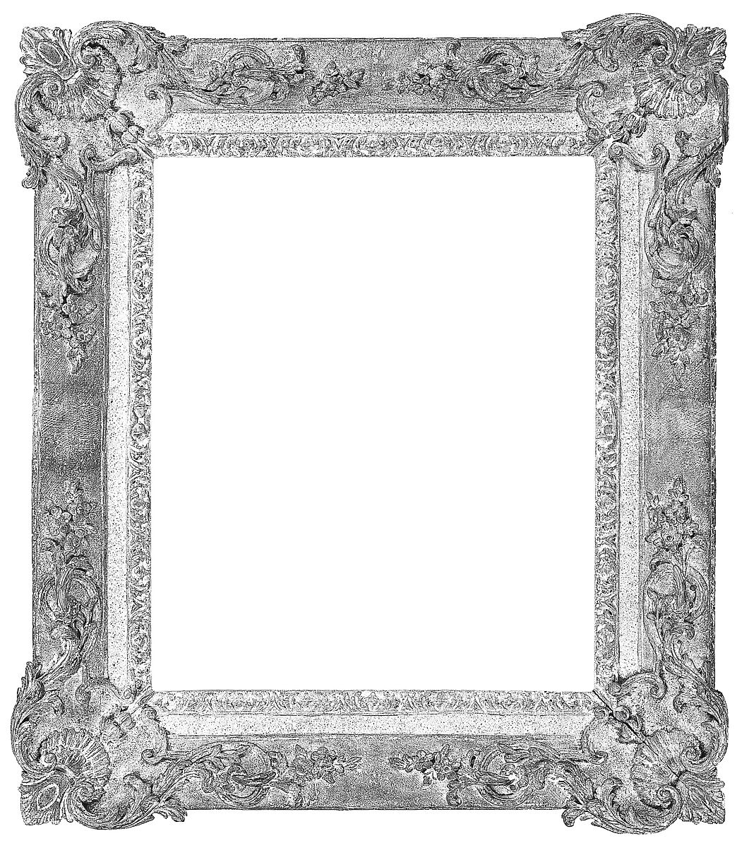 Louis XIV-style frame, Pine. Carved, gilt; thin orange bole., British