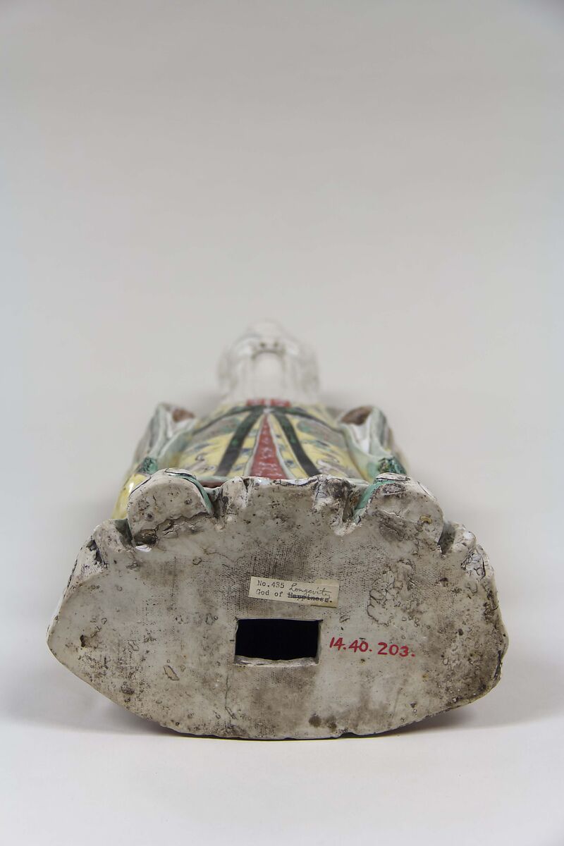 God of Longevity (Shoulao), Porcelain painted in polychrome enamels over the biscuit (Jingdezhen ware), China