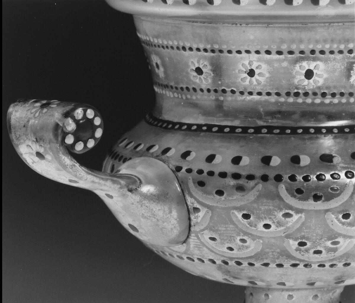 Double cup (Doppelscheuer), Colorless (slightly gray) nonlead glass. Blown, enameled, gilt., Façon de venise, Germany or Silesia (possibly Petersdorf)