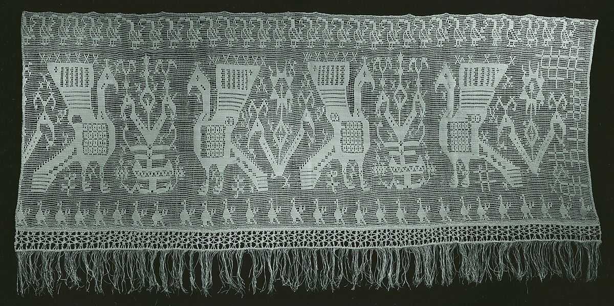 Border Fragment, Linen, Italian 