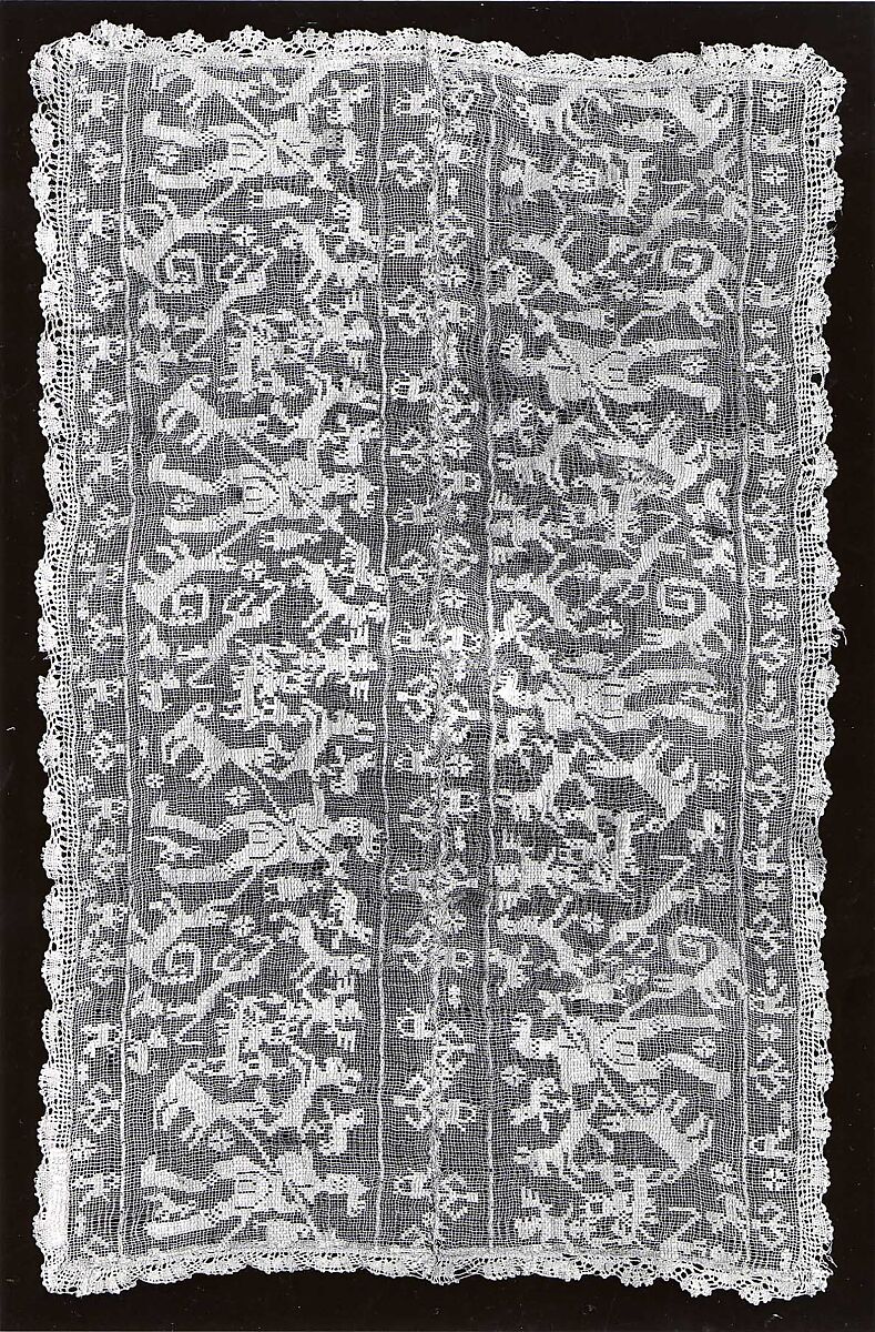 Cover, Linen; silk, Italian or German 