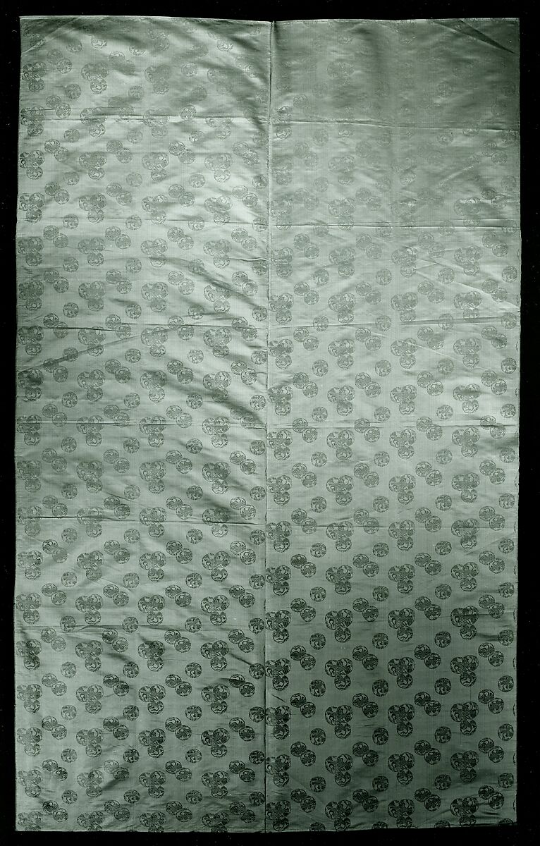 Panel (see also 1975.1.1933), Chinese  , Qing Dynasty, Red silk., Chinese