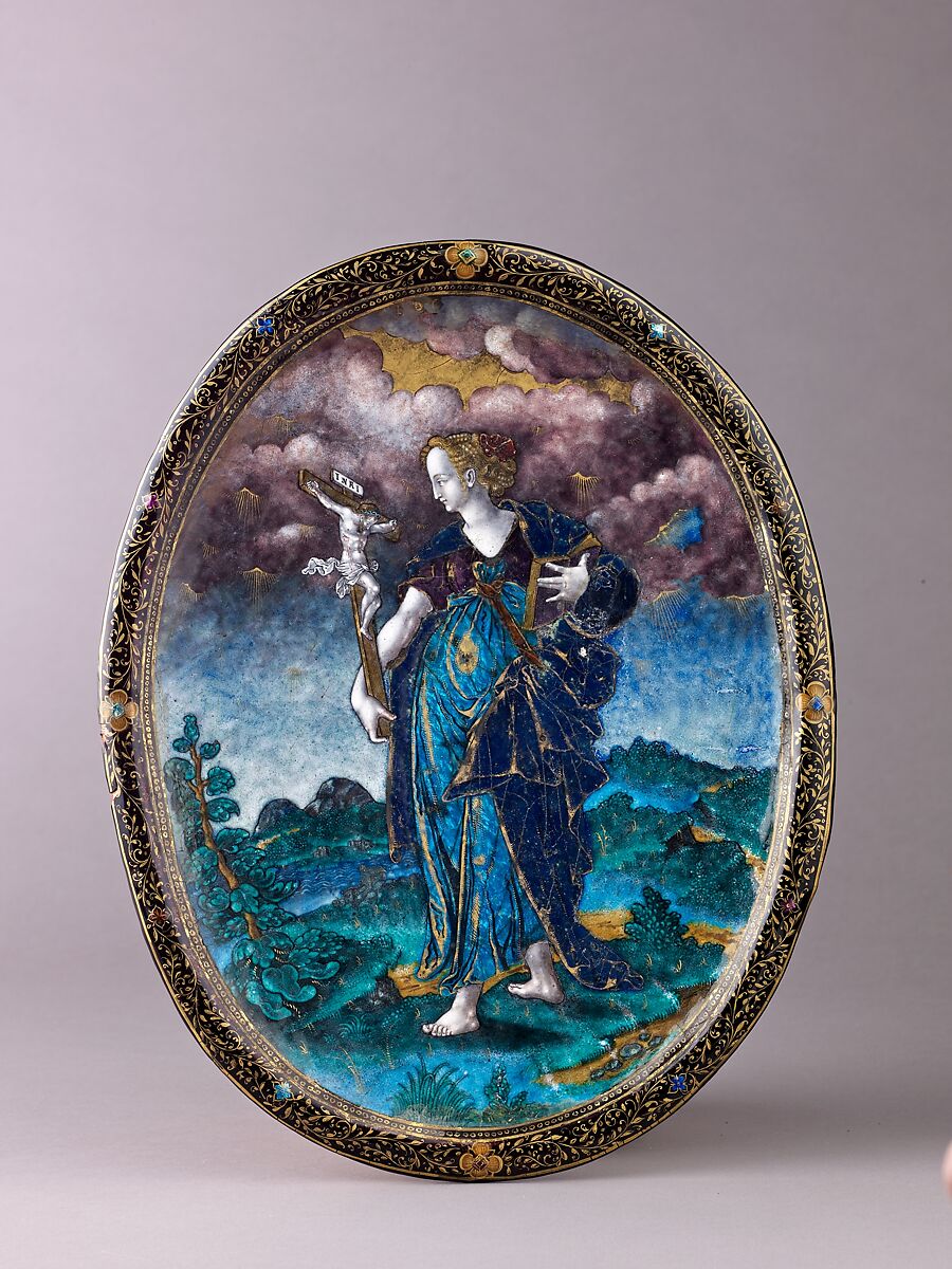 Faith, Master IDC or, Painted enamel, partly gilt, on copper