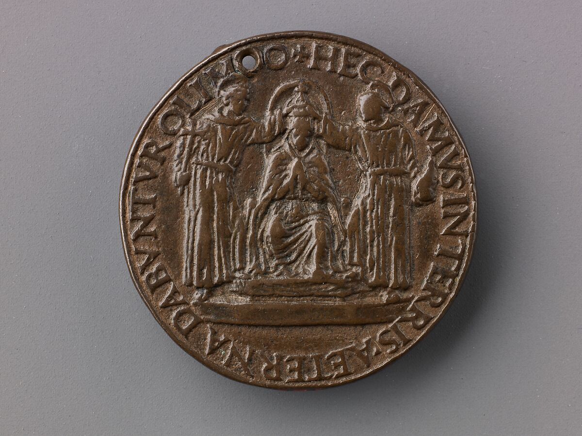 Medal:  Sixtus IV, Lysippus the Younger (Italian, active Rome, ca. 1470–84), Bronze (Copper alloy with warm brown patina and remnants of black wax or lacquer)