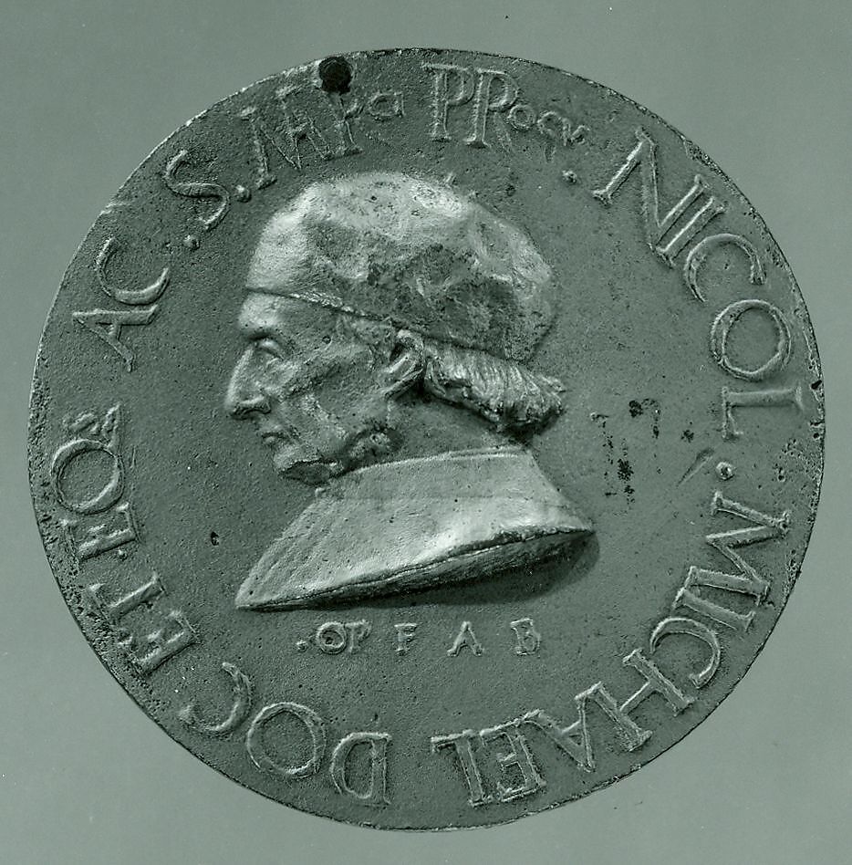 Portrait medal of Niccolò Michiel (obverse); Alidea Contarini (reverse), Fra Antonio da Brescia (active ca. 1485–1525), Gilt bronze, Italian, Venice