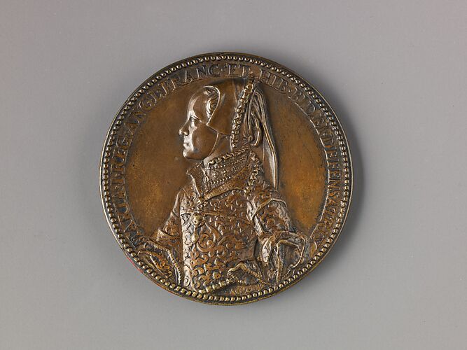 Portrait medal of Mary Tudor Queen of England (obverse); Allegory of Mary Tudor's Reign (reverse)