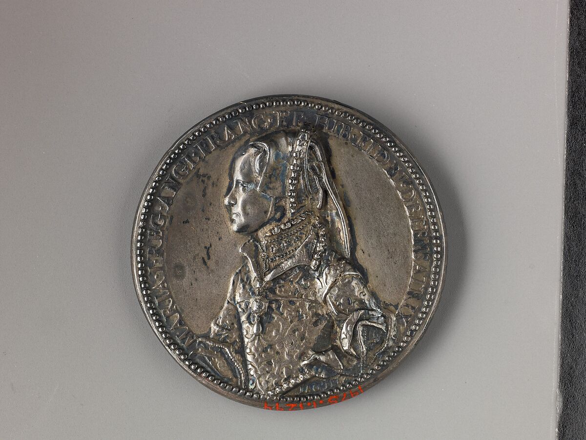 Portrait medal of Philip II (obverse); Mary Tudor Queen of England (reverse), Jacopo Nizolla da Trezzo (Italian, Milan 1515/19–1589 Madrid), Silver/copper alloy with traces of lead.
