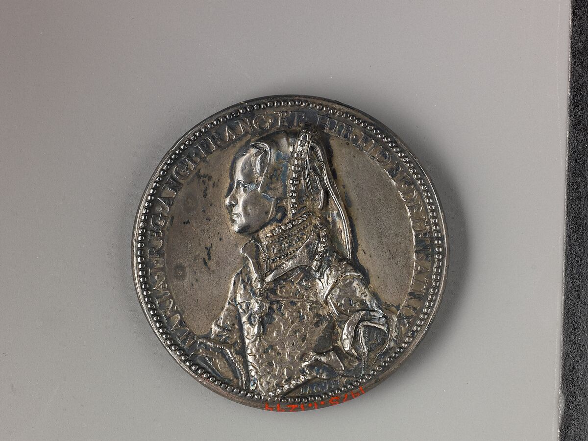 Portrait medal of Philip II (obverse); Mary Tudor Queen of England (reverse), Jacopo Nizolla da Trezzo (Italian, Milan 1515/19–1589 Madrid), Silver/copper alloy with traces of lead.