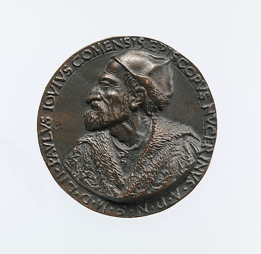 Portrait medal of Paolo Giovio (obverse); Giovio Raising a Man from a Grave (reverse)