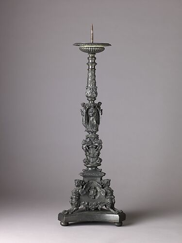 Candlestick with figures of caryatids and putti