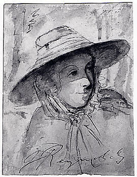 Head of a Lady with Hat, Unknown artist, probably 19th century, Pen, brown ink, and brown wash
