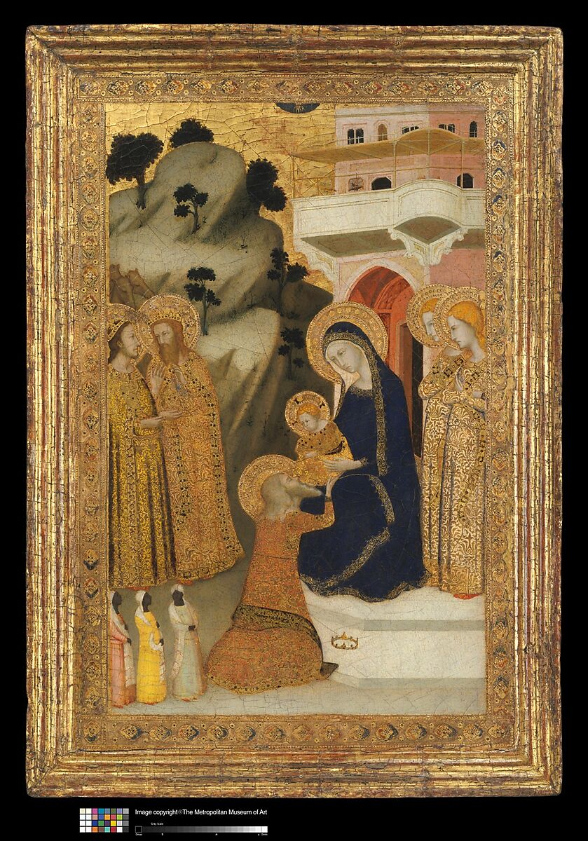 Panel from a polyptych, Poplar. Gilt; deep orange bole., Neopolitan(?) 