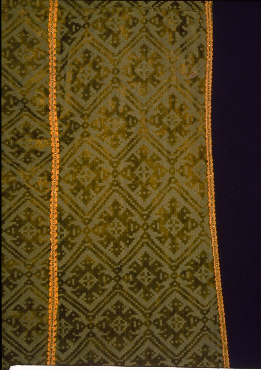 Chasuble, Silk; linen, Italian 