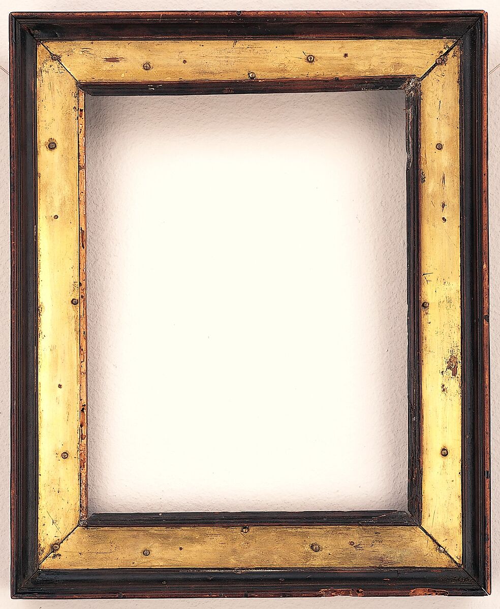 Cassetta frame, Poplar, polished pear and brass, Italian, MIlan(?) 