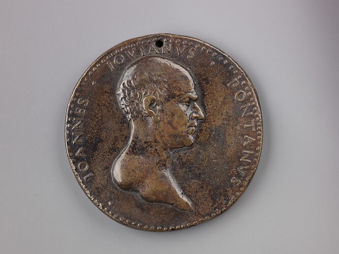 Portrait medal of Giovanni Giovano Pontano