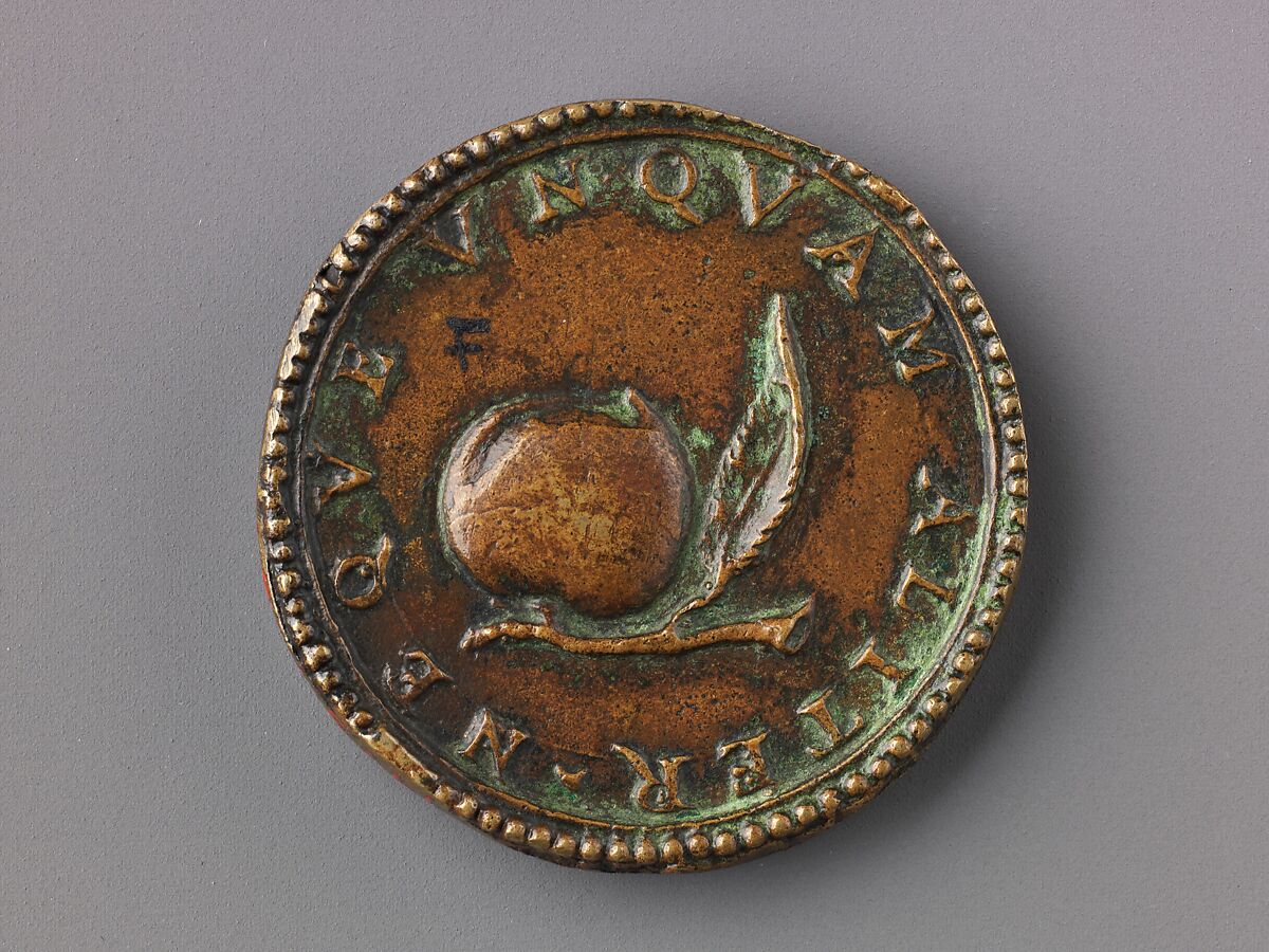 Medal:  Bust of Gianfrancesco Boniperti, Pastorino de Pastorini (Italian, Castelnuovo della Berardenga 1508–1592 Florence), Bronze (Copper alloy with reddish brown
patina over a yellowish patina).