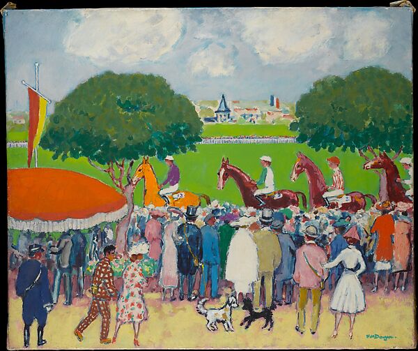 At the Racetrack, Kees van Dongen (Dutch, Delfshaven, The Netherlands 1877–1968 Monte Carlo), Oil on canvas