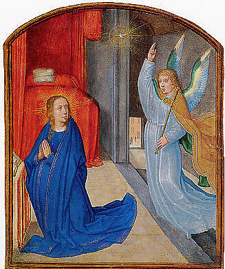 The  Annunciation, Circle of Gerard David (Netherlandish, Oudewater ca. 1455–1523 Bruges), Tempera on parchment
