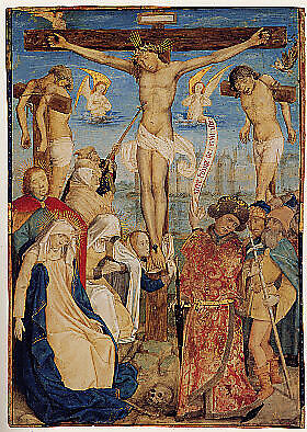 The Crucifixion, Monogrammist IM (Southern Netherlands, Ghent (?)), Tempera on parchment, Southern Netherlandish, 