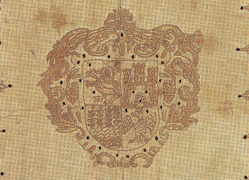 Table Cover with a Coat of Arms, Linen; silk; plant fiber, Spanish
