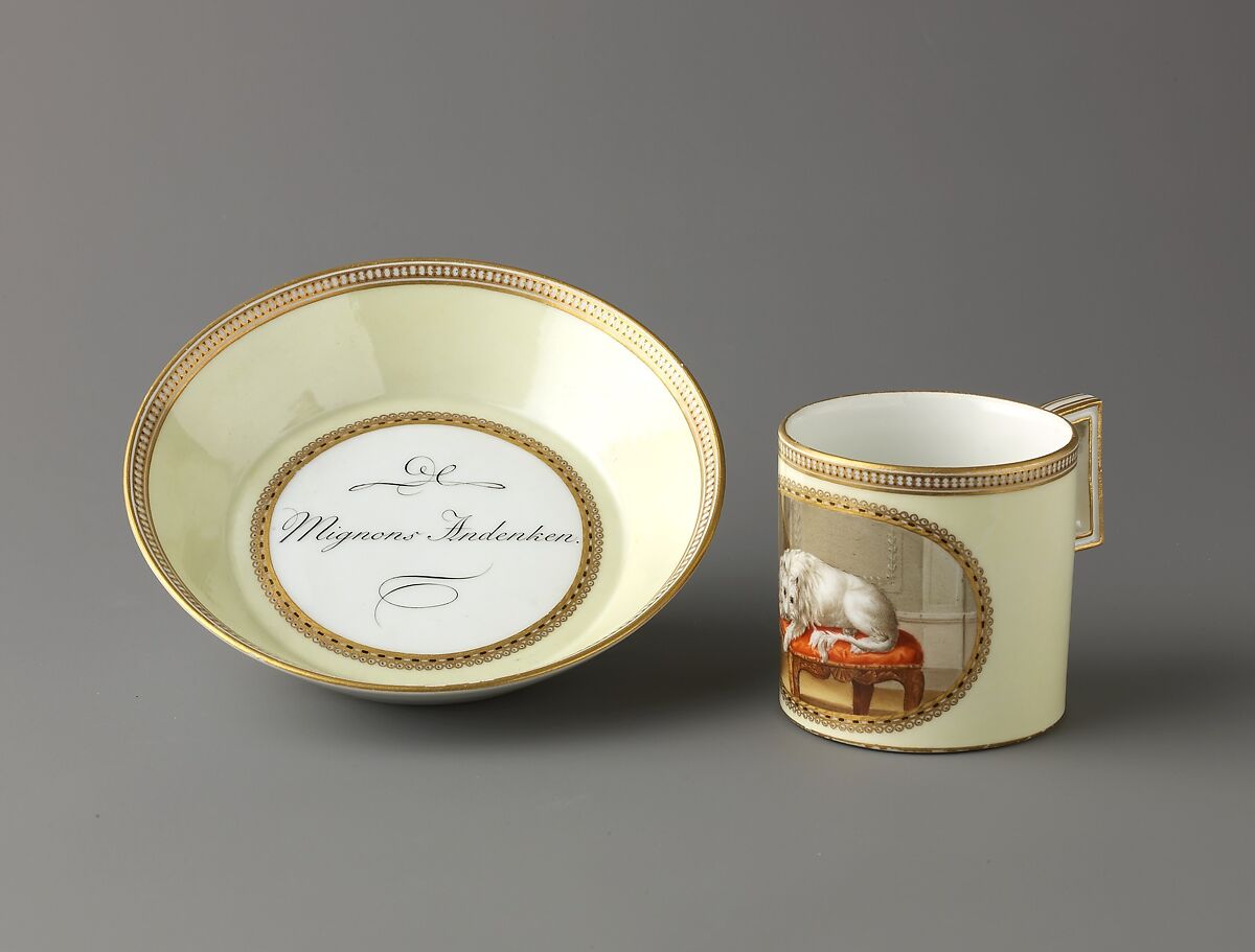 Cup and saucer, Hard-paste porcelain, German, Meissen