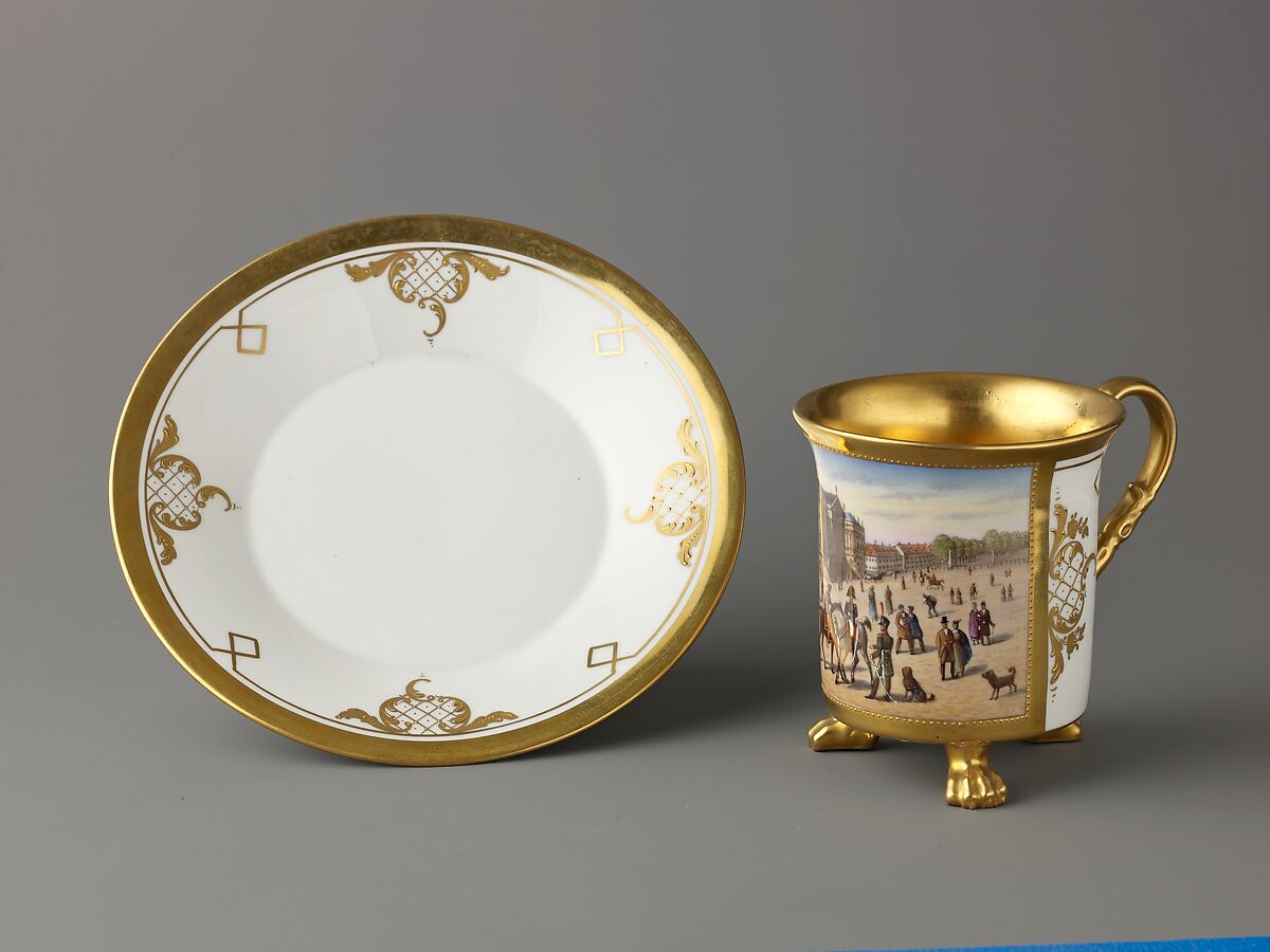 Cup and saucer, Royal Porcelain Manufactory (Königliche Porzellan-Manufaktur), Berlin (German, founded 1763), Hard-paste porcelain, German, Berlin 